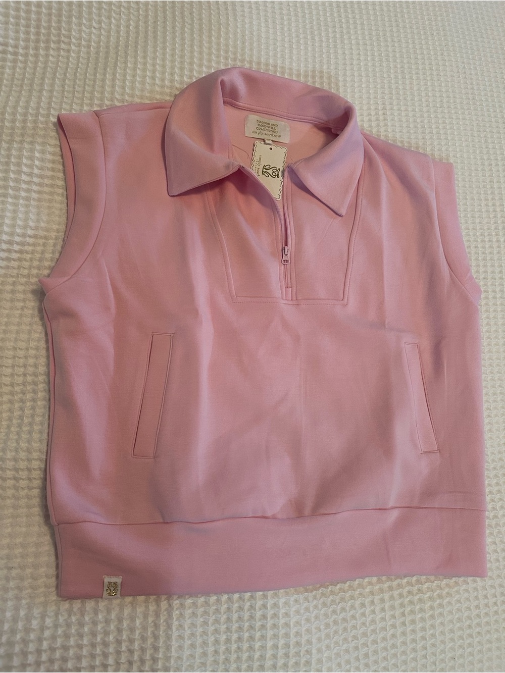 Simply Southern Light Pink Quarter Zip NWT